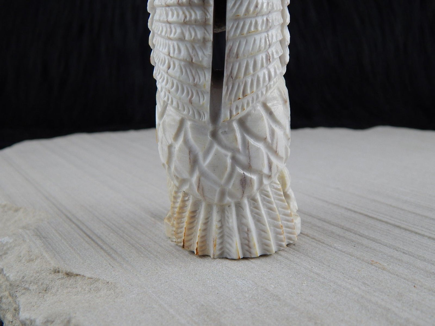 Chief & Eagle Zuni Fetish Carving - Jerrold Lahaleon - High Lonesome Trading