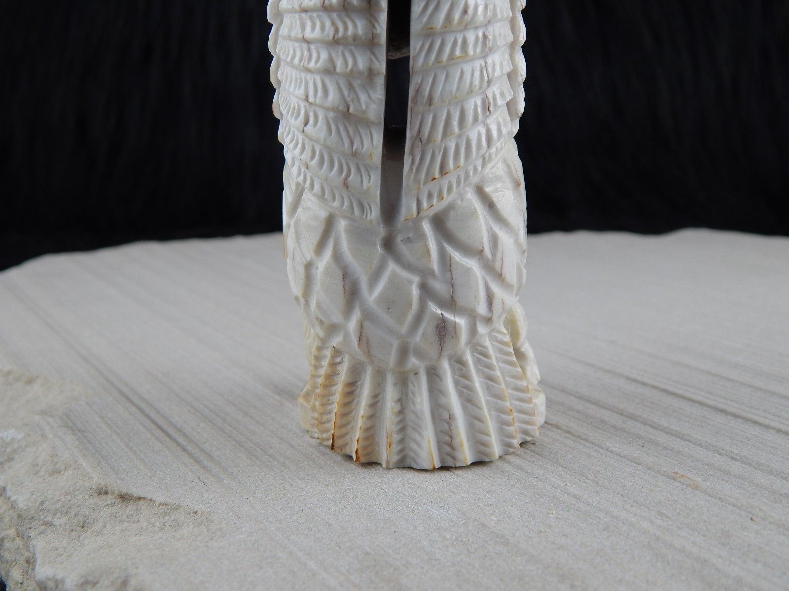 Chief & Eagle Zuni Fetish Carving - Jerrold Lahaleon - High Lonesome Trading