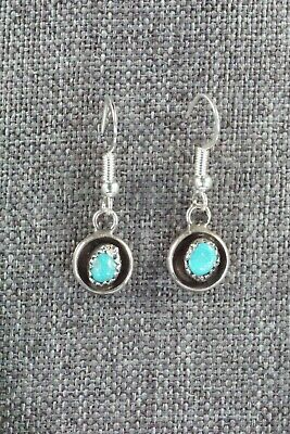 Turquoise & Sterling Silver Squash Blossom and Earrings - Phil Garcia