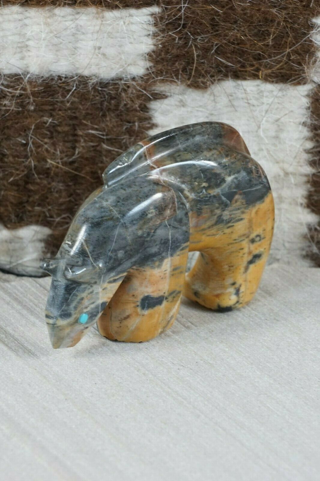 Mountain Lion Zuni Fetish Carving - Ronnie Lunasee - High Lonesome Trading