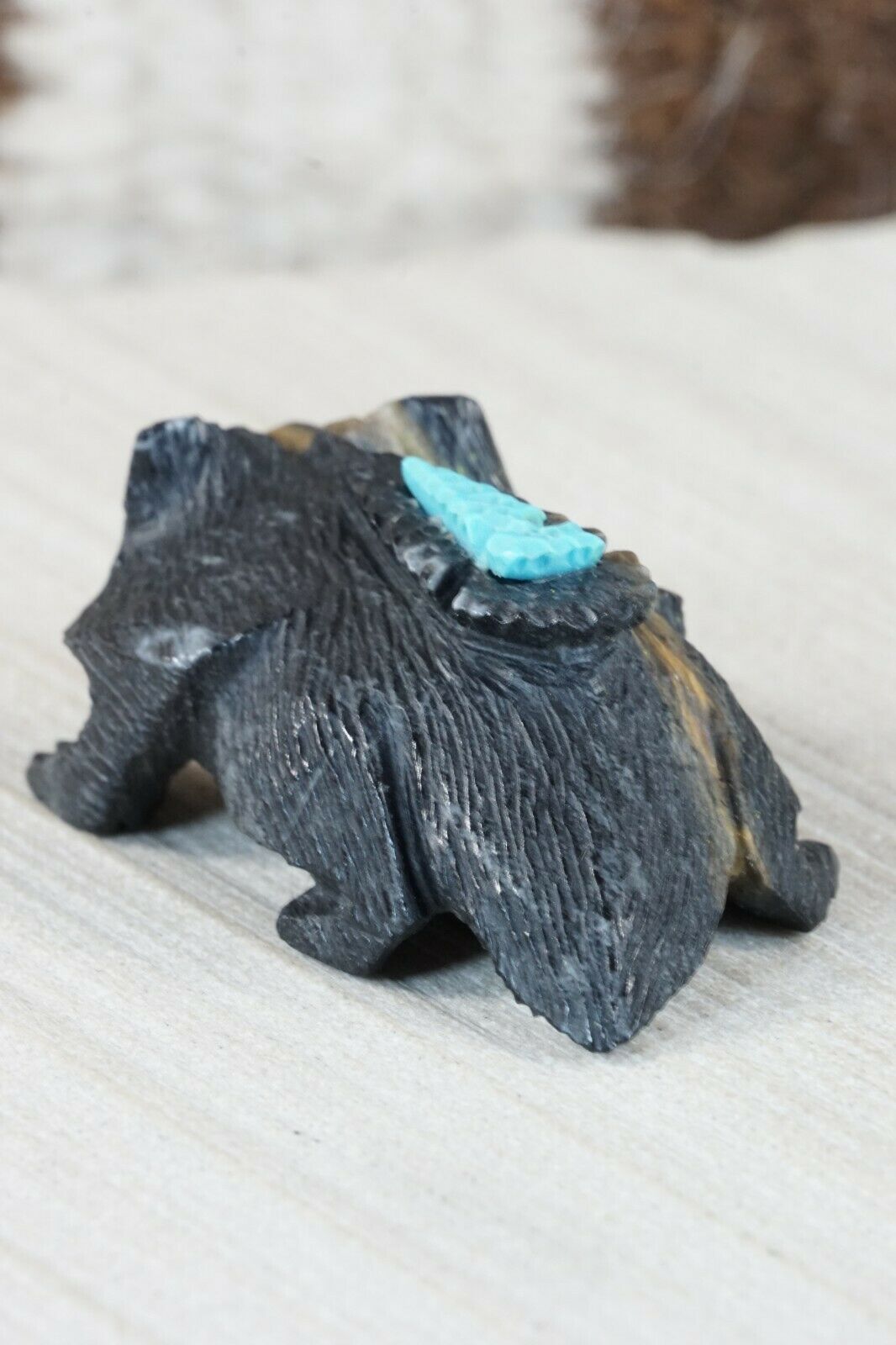 Badger Zuni Fetish Carving - Alvin Haloo - High Lonesome Trading