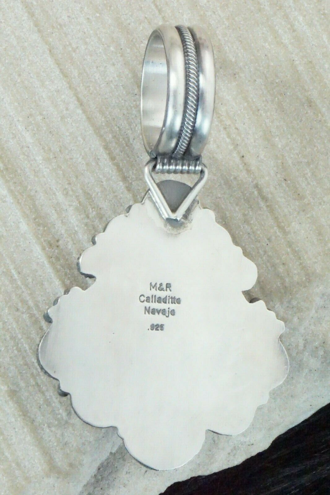 Turquoise & Sterling Silver Pendant - Michael Calladitto