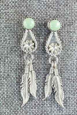 Turquoise & Sterling Silver Earrings - Navajo
