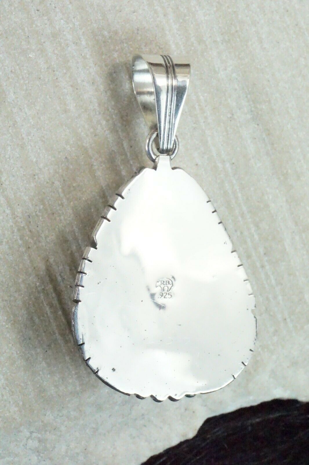 Turquoise & Sterling Silver Pendant - Samuel Yellowhair
