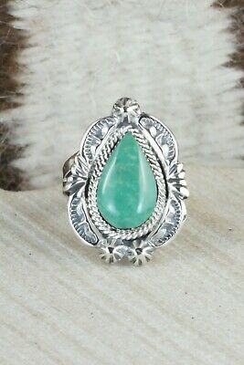 Turquoise & Sterling Silver Ring - Irvin Tsosie - Size 5