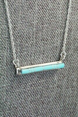 Turquoise & Sterling Silver Necklace - Rolanda Natachu