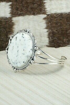 White Buffalo and Sterling Silver Bracelet - Daniel Benally