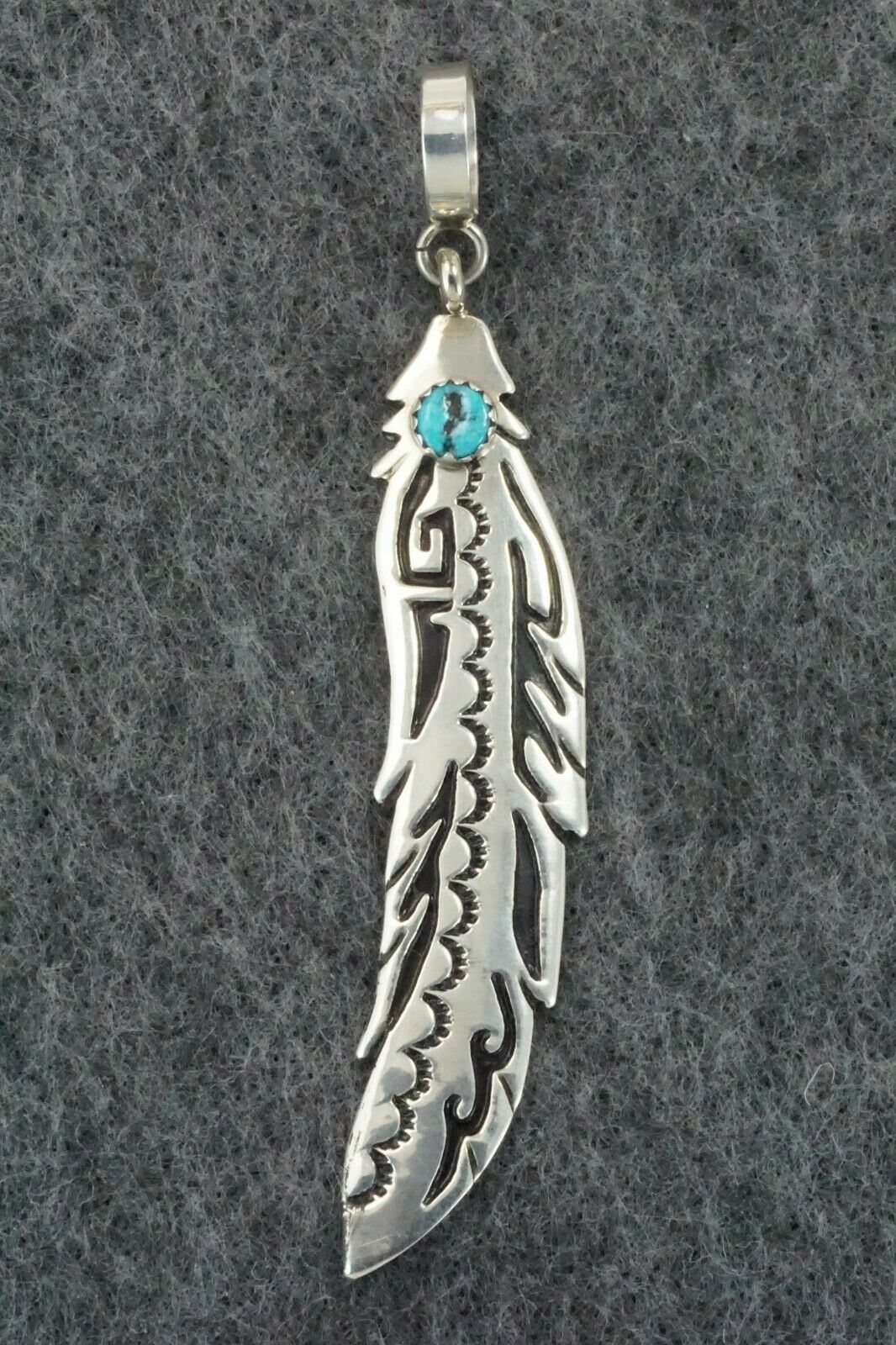 Turquoise & Sterling Silver Pendant - Rosita Singer