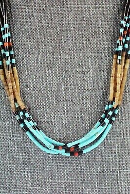 Turquoise, Coral and Shell Necklace - Esquipula Tenorio