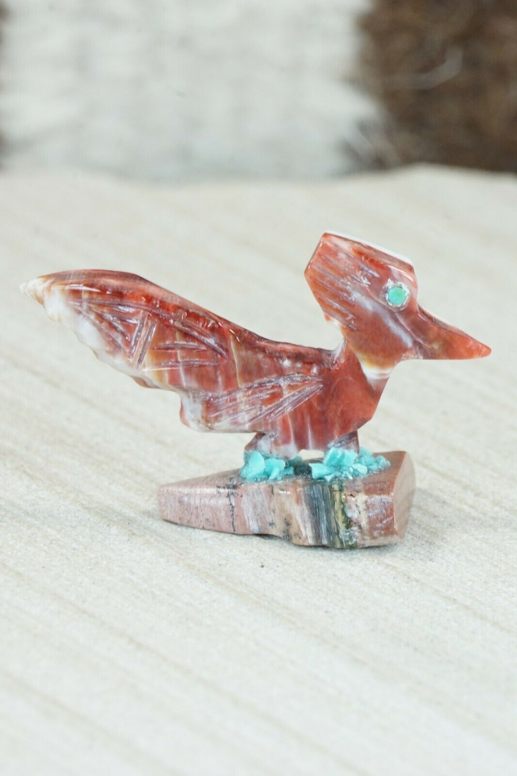 Road Runner Zuni Fetish Carving - Gloria Chattin