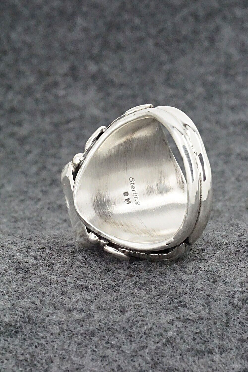 White Buffalo & Sterling Silver Ring - Darrell Morgan - Size 12.5