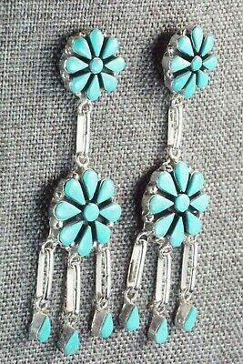 Turquoise & Sterling Silver Earrings - Arlo Kanteen