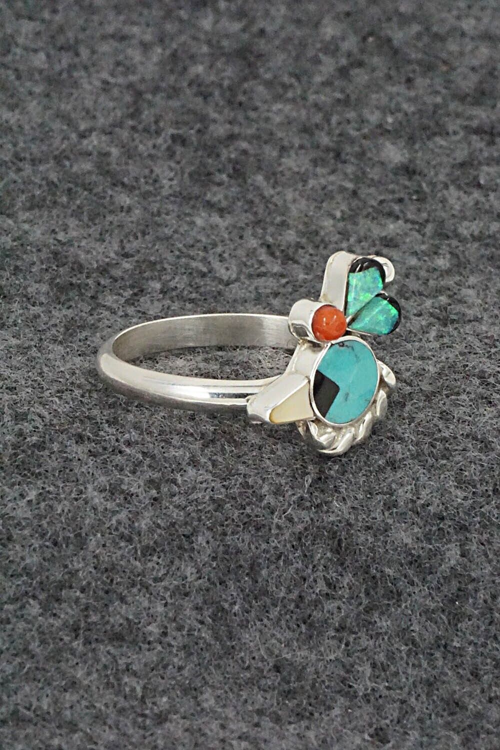 Multi Stone & Sterling Silver Ring - Michelle Peina - Size 8.5