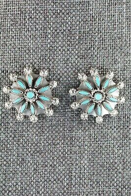 Turquoise & Sterling Silver Earrings - Merlinda Chavez