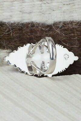 White Buffalo & Sterling Silver Ring - Daniel Benally - Size 7.5