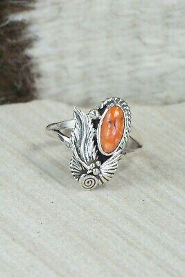 Spiny Oyster & Sterling Silver Ring - Genevieve Francisco - Size 7.75 - High Lonesome Trading