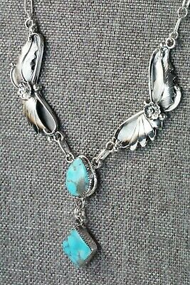 Turquoise & Sterling Silver Necklace - Sarah Yazzie