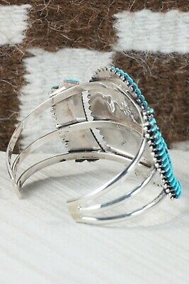 Zuni Turquoise & Sterling Silver Bracelet - Edmund Cooeyate