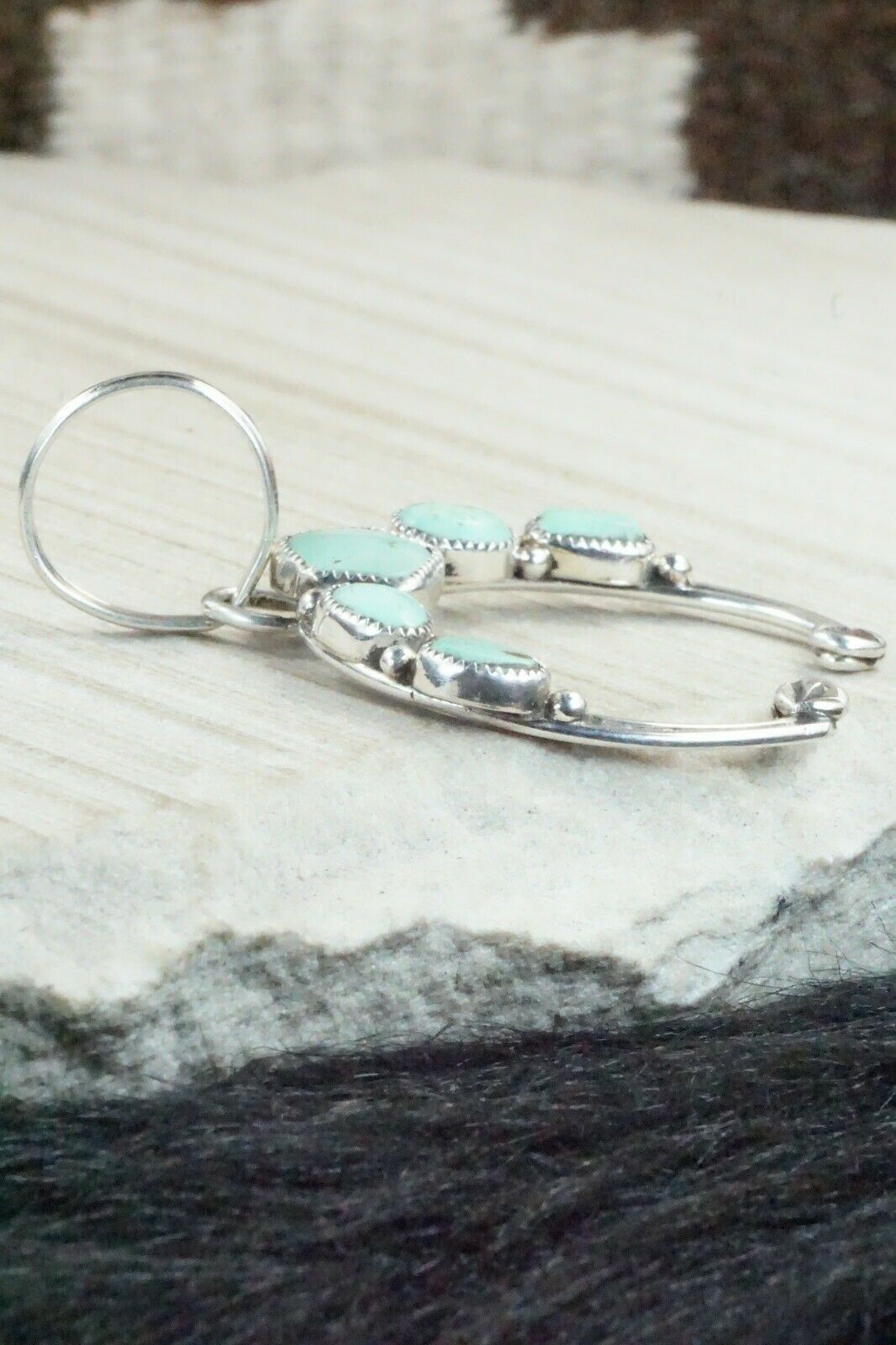 Turquoise and Sterling Silver Naja Pendant - Pricilla Reeder