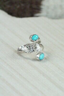 Turquoise and Sterling Silver Ring - Harris Largo - Size 6