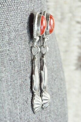 Spiny Oyster & Sterling Silver Earrings - Ross Antonio
