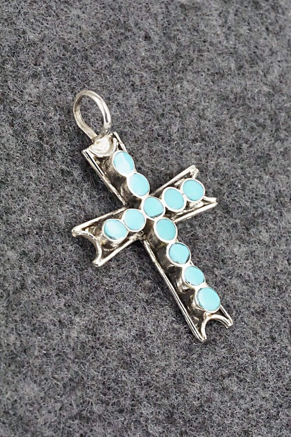 Turquoise & Sterling Silver Pendant - Vincent Abeita