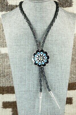 Multi Stone & Sterling Silver Bolo Tie - Delwin Gasper