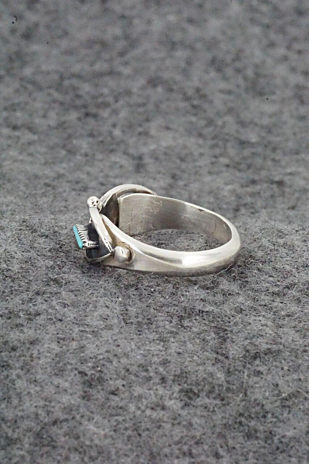Turquoise & Sterling Silver Ring - Fernando Othole - Size 5.5