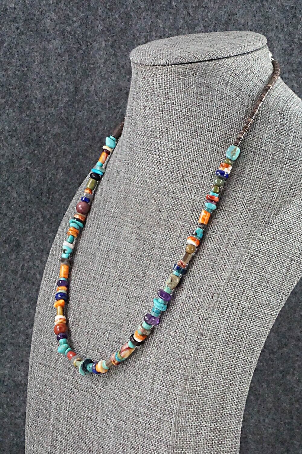 Multi Stone and Sterling Silver Necklace - Helen Tsosie