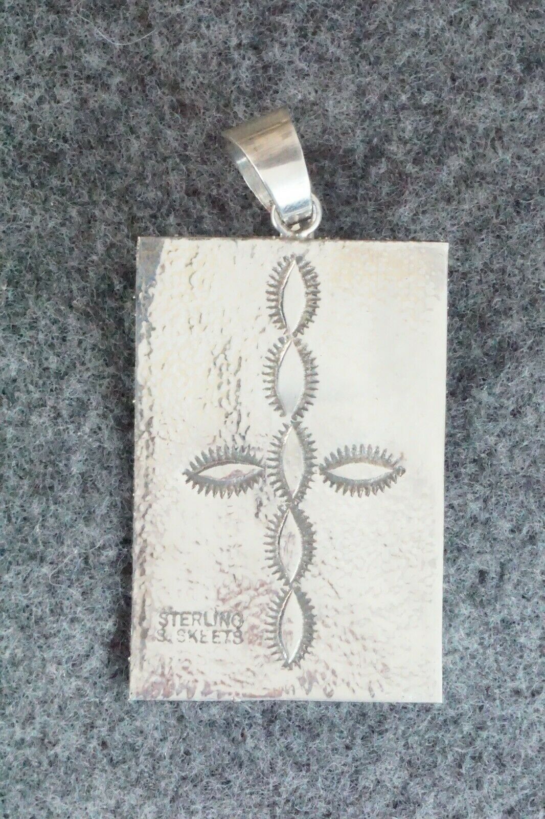 Turquoise & Sterling Silver Pendant - Shirley Skeets