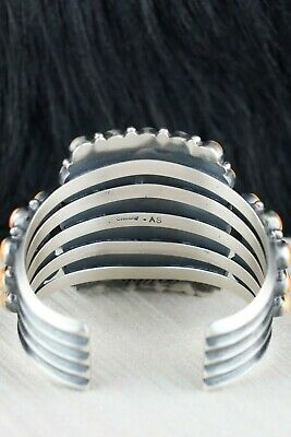 Navajo Spiny Oyster & Sterling Silver Bracelet - Anthony Skeets - High Lonesome Trading