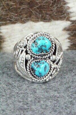 Turquoise & Sterling Silver Ring - Leonard Spencer - Size 11.25 - High Lonesome Trading