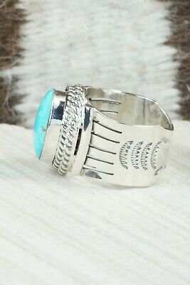 Turquoise and Sterling Silver Ring - Bucky Belin - Size 9
