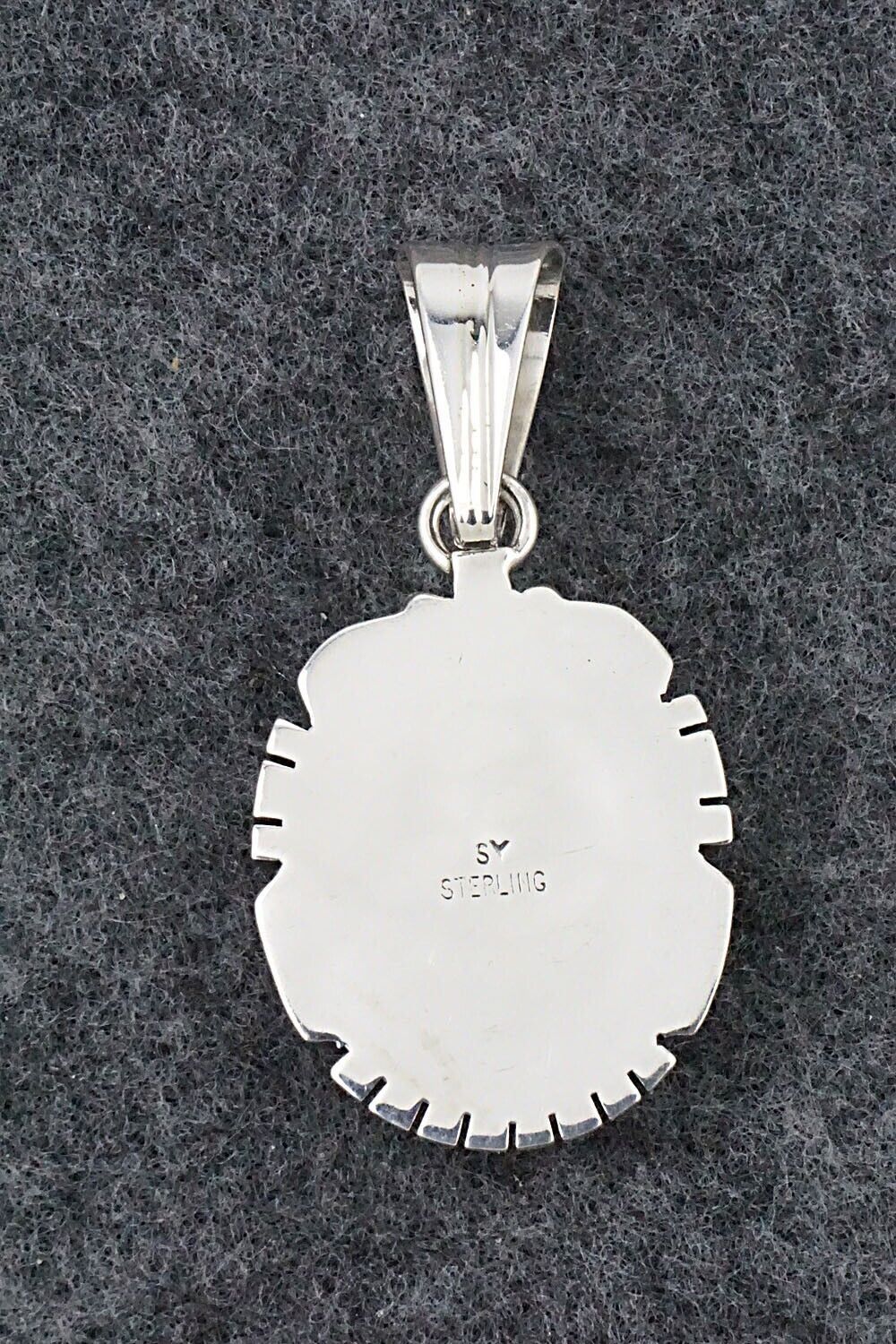 Gaspeite & Sterling Silver Pendant - Samuel Yellowhair