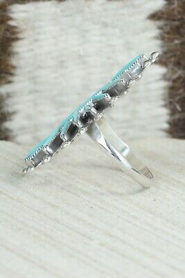 Turquoise & Sterling Silver Ring - Lance Waatsa - Size 5.5