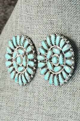 Turquoise & Sterling Silver Earrings - Zeita Begay