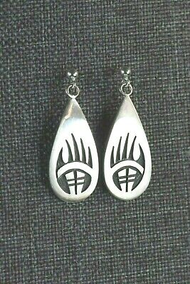 Hopi Sterling Silver Earrings - Trinida Lucas - High Lonesome Trading