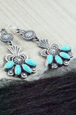 Turquoise & Sterling Silver Earrings - Michael Calladitto - High Lonesome Trading