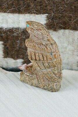Eagle Zuni Fetish Carving - Carlos Tsattie - High Lonesome Trading