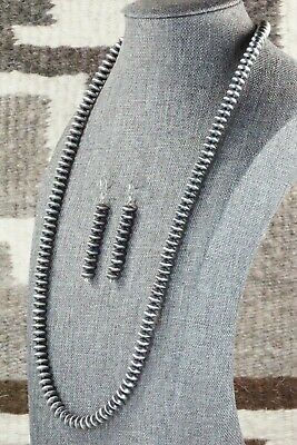 Sterling Silver Navajo Pearl Necklace & Earrings - Tonisha Haley