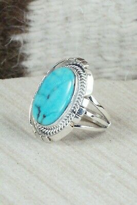Turquoise & Sterling Silver Ring - Samuel Yellowhair - Size 6
