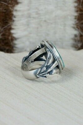 Navajo Turquoise & Sterling Silver Ring - Thomas Yazzie - Size 5.75