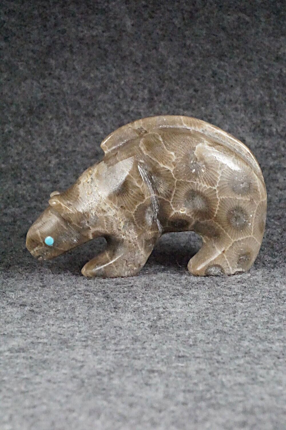 Mountain Lion Zuni Fetish Carving - Ronnie Lunasee