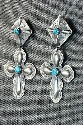 Navajo Turquoise and Sterling Silver Earrings - Glenn Livingston