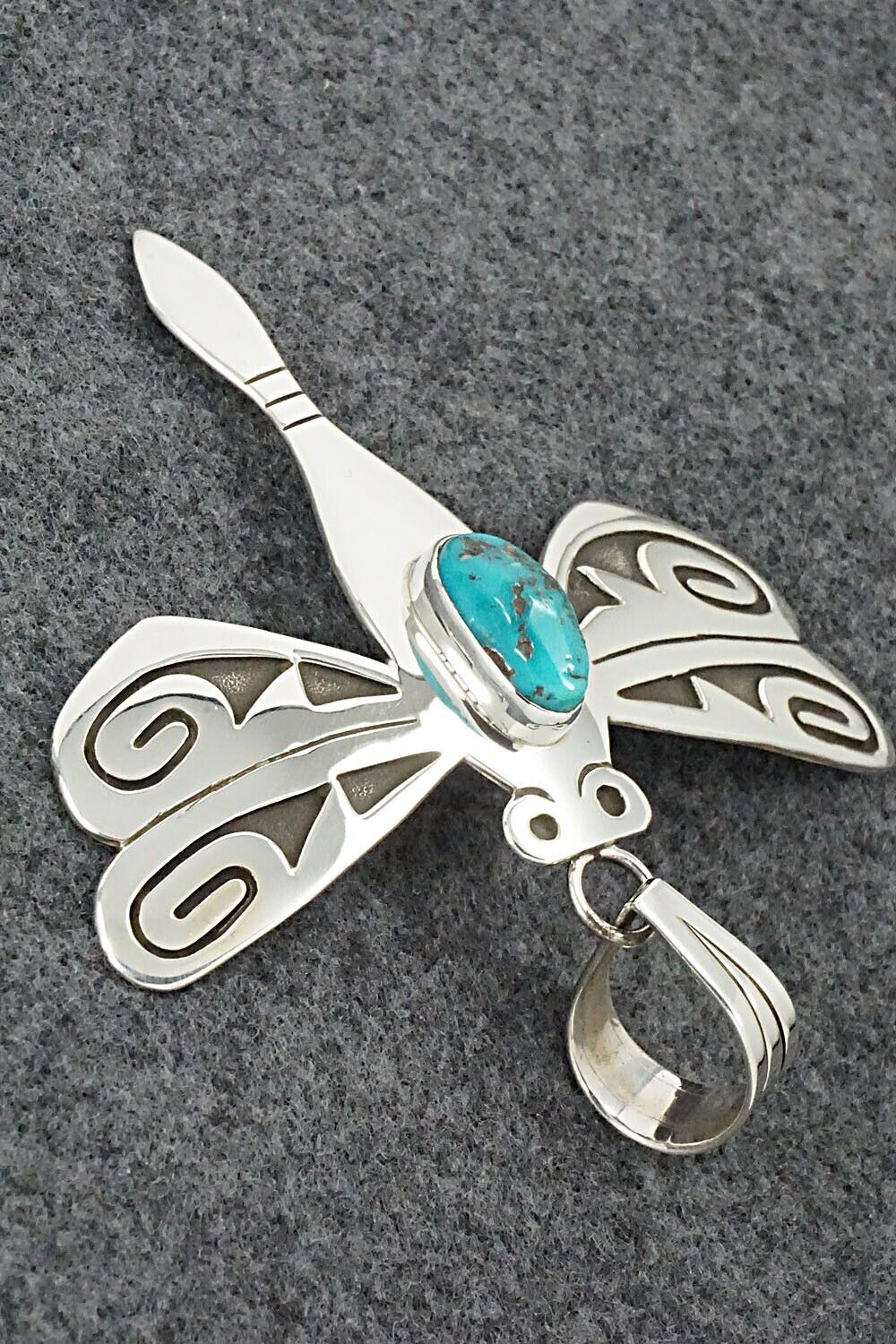 Turquoise & Sterling Silver Pendant - Sonny Gene