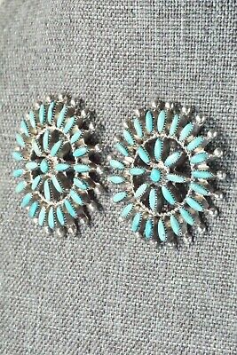 Turquoise & Sterling Silver Earrings - Amy Peynetsa