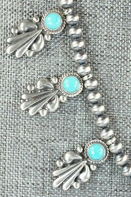Turquoise & Sterling Silver Squash Blossom - Bobby Platero