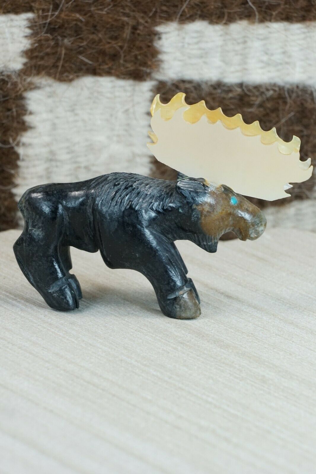 Moose Zuni Fetish Carving - Jonas Hastito