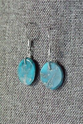 Turquoise & Sterling Silver Earrings - Joann Garcia - Santo Domingo