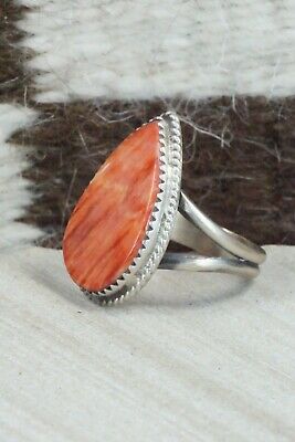 Spiny Oyster and Sterling Silver Ring - Selina Warner - Size 8.5